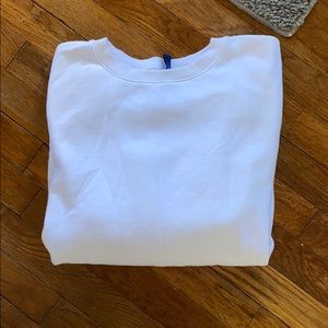 Plain White Crew Neck Sweatshirt